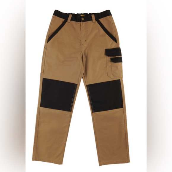 Tradesmax Pro Other - Brown Cargo Pants with Black Reinforced Panels - Men's Utility Style